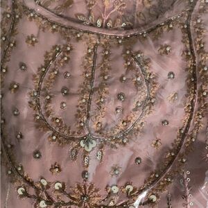 Embroidered Pink and Gold Top